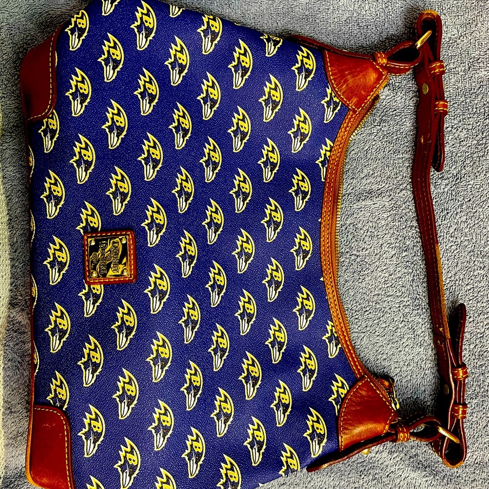 Used sooner and Burke ravens hobo bag